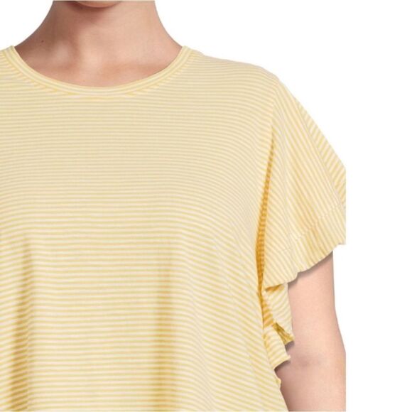 Plus Size Flutter Sleeve Knit Top Shirt T-Shirt Blouse Size 2X - Picture 4 of 6